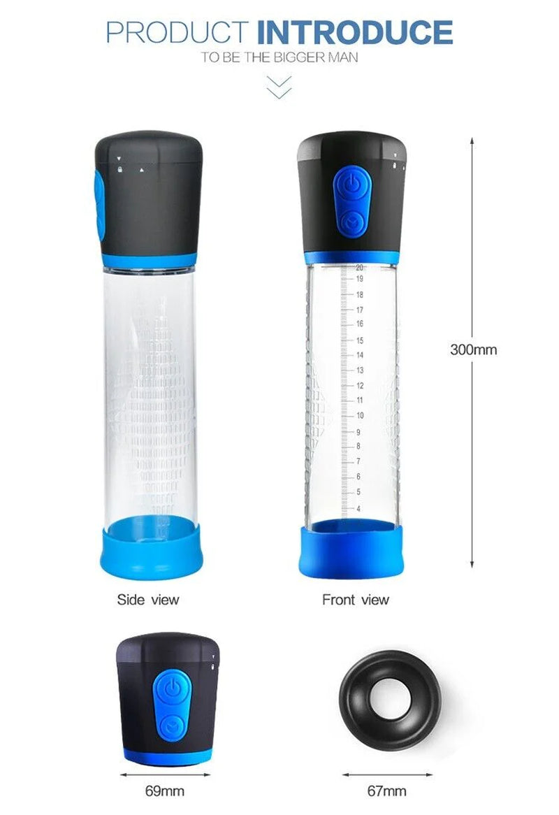 Vacuum Penis Pump for Male ED Enhancement Erectile Enlargement Penis Enlarger BG
